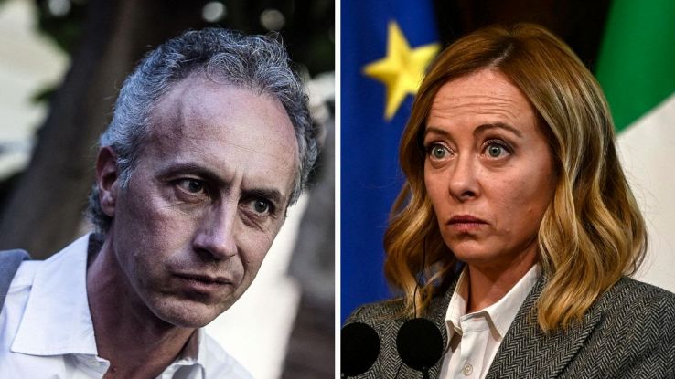 Travaglio critica Meloni e il suo slogan in diretta tv: "Dio, Patria,  Famiglia? Può essere quello della mafia"