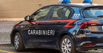 terni,italy march 15 2021:car of the police carabinieri parked in the city