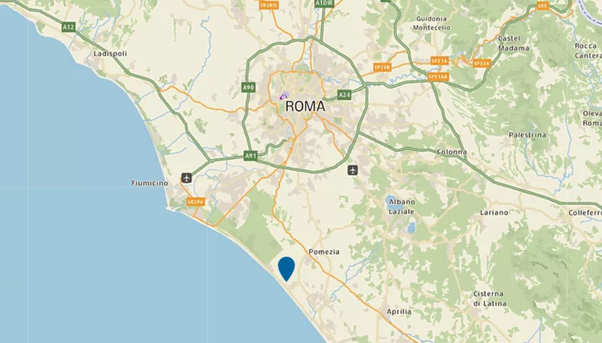 Mappa Torvaianica vicino Pomezia