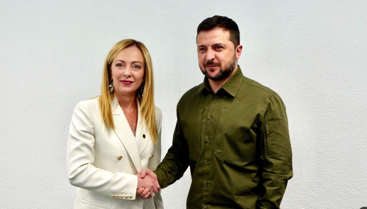Giorgia Meloni e Volodymyr Zelensky