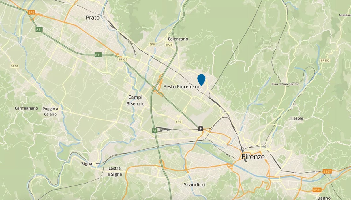 incidente carrello rimorchio Firenze mappa