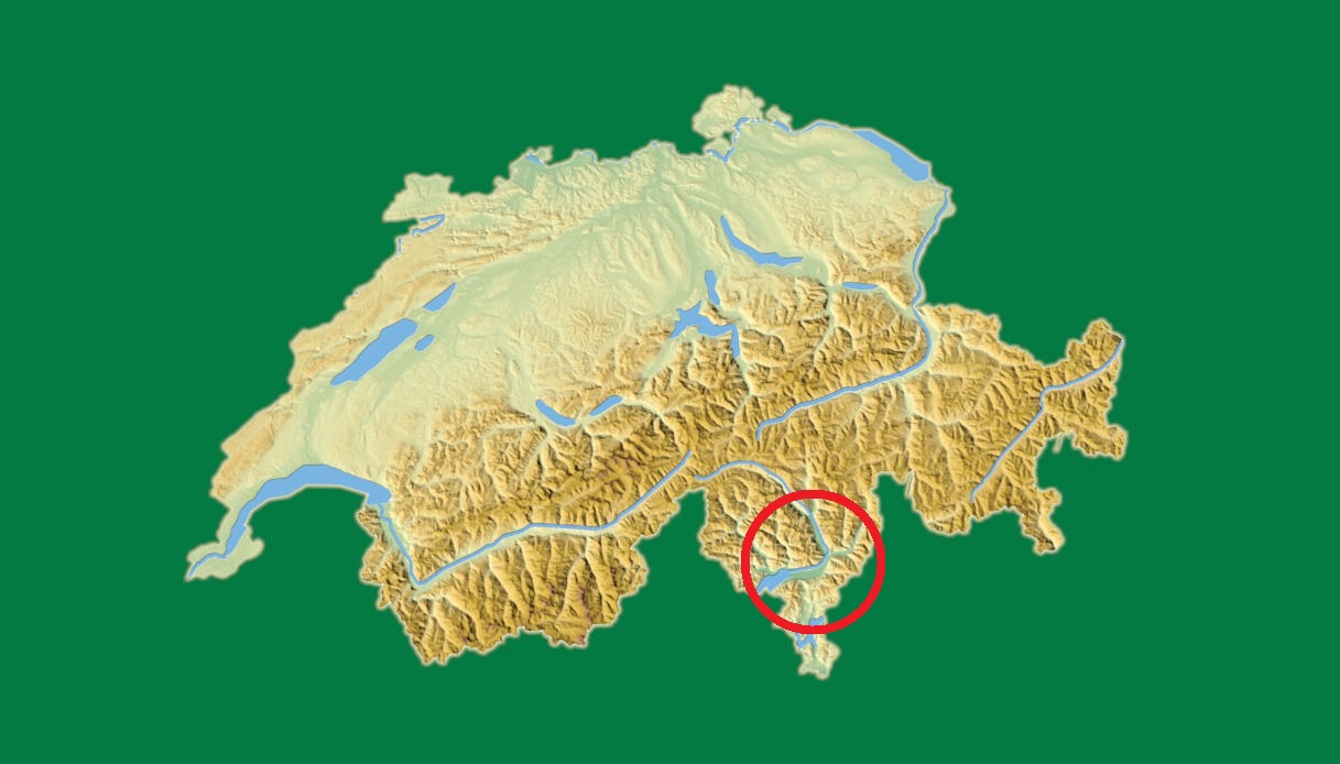 Una mappa della Svizzera