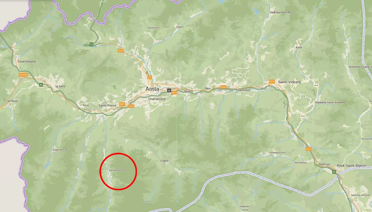 alpinista morto Herbetet Gran Paradiso Valle d'Aosta francese montagna mappa