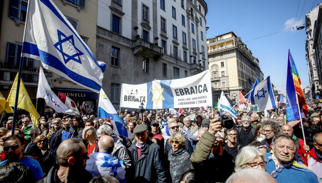 Brigata ebraica 25 aprile Milano arrestato