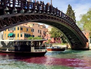 Video del Canal Grande a Venezia tinto di verde e rosso: l'azione degli ambientalisti, bloccati due francesi