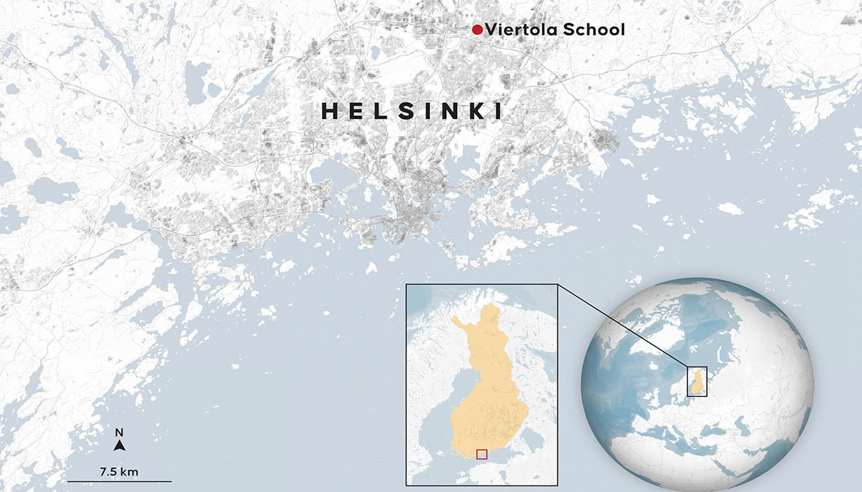 scuola helsinki vantaa finlandia feriti