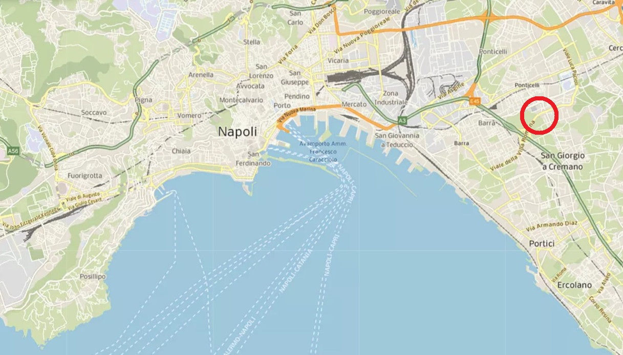Una mappa di Napoli