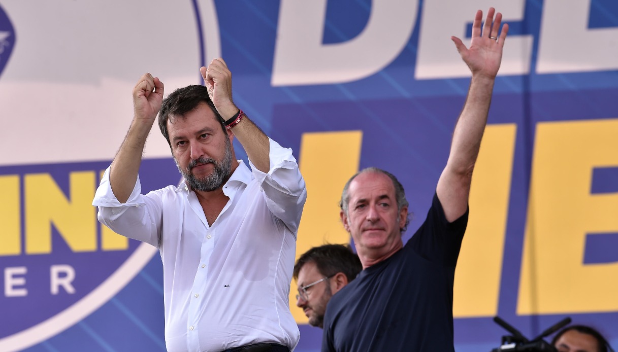 Matteo Salvini Luca Zaia Lega presidente veneto terzo mandato