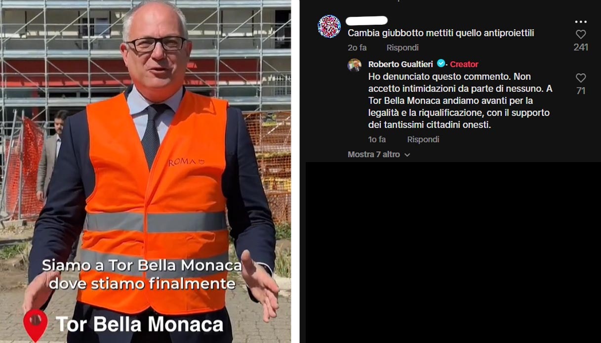 Roberto Gualtieri sindaco Roma minacciato morte social giubbotto anti-proiettile