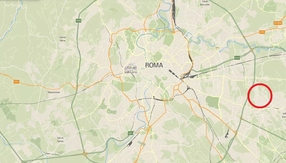 Una cartina di Roma