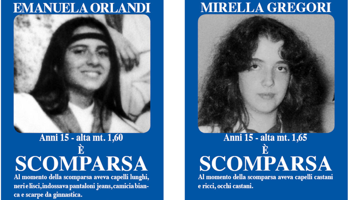 Manifesti per Emanuela Orlandi e Mirella Gregori