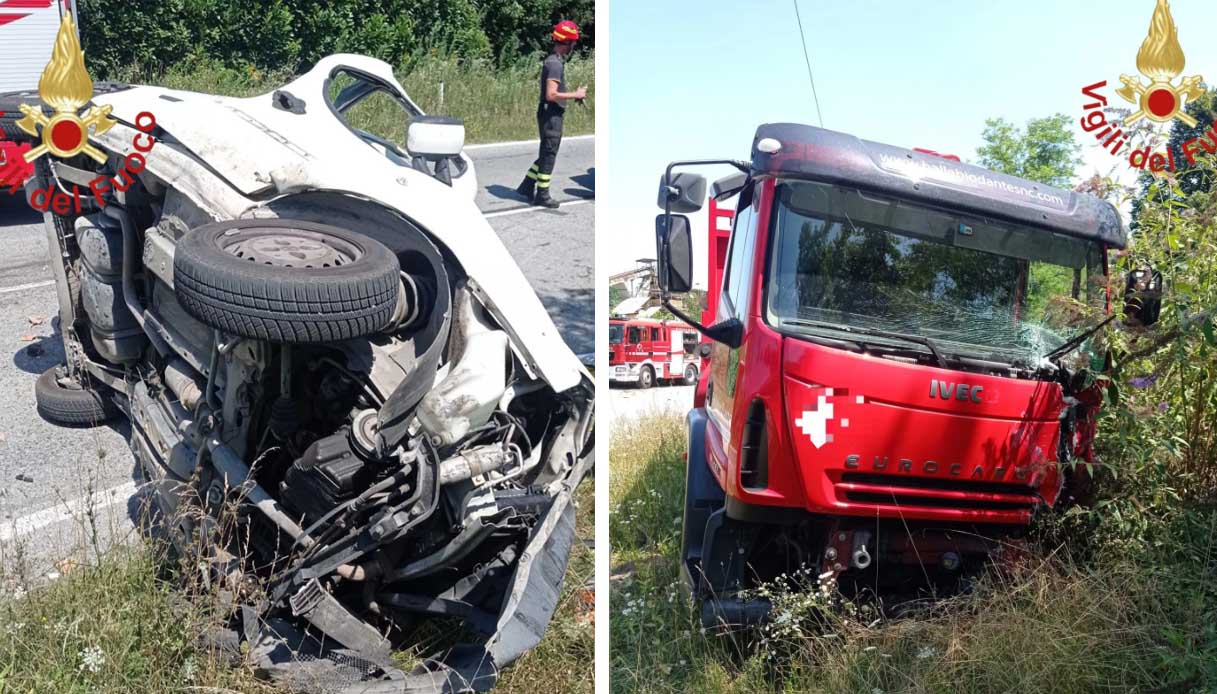A Fino Mornasco camion si scontra con un furgone, morto un 45enne nell