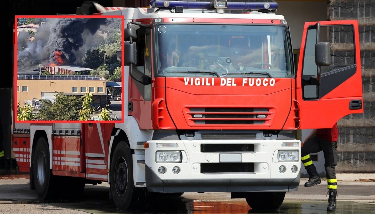 Incendio capannone 