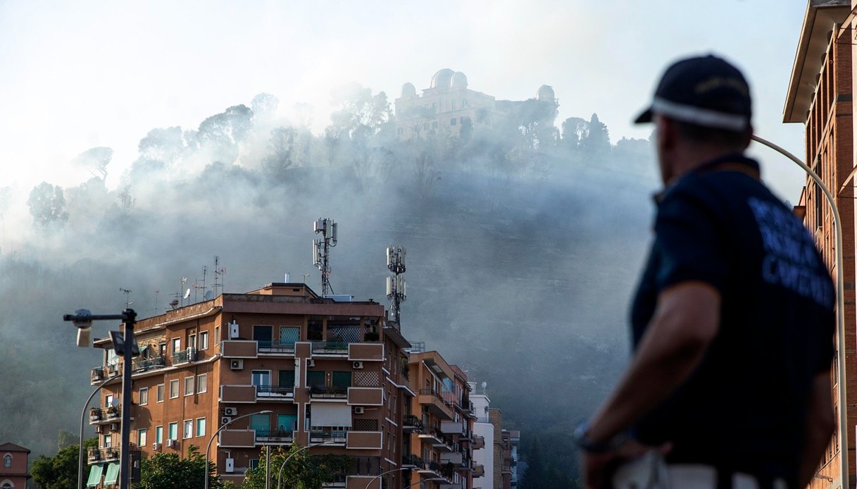 Monte Mario fiamme