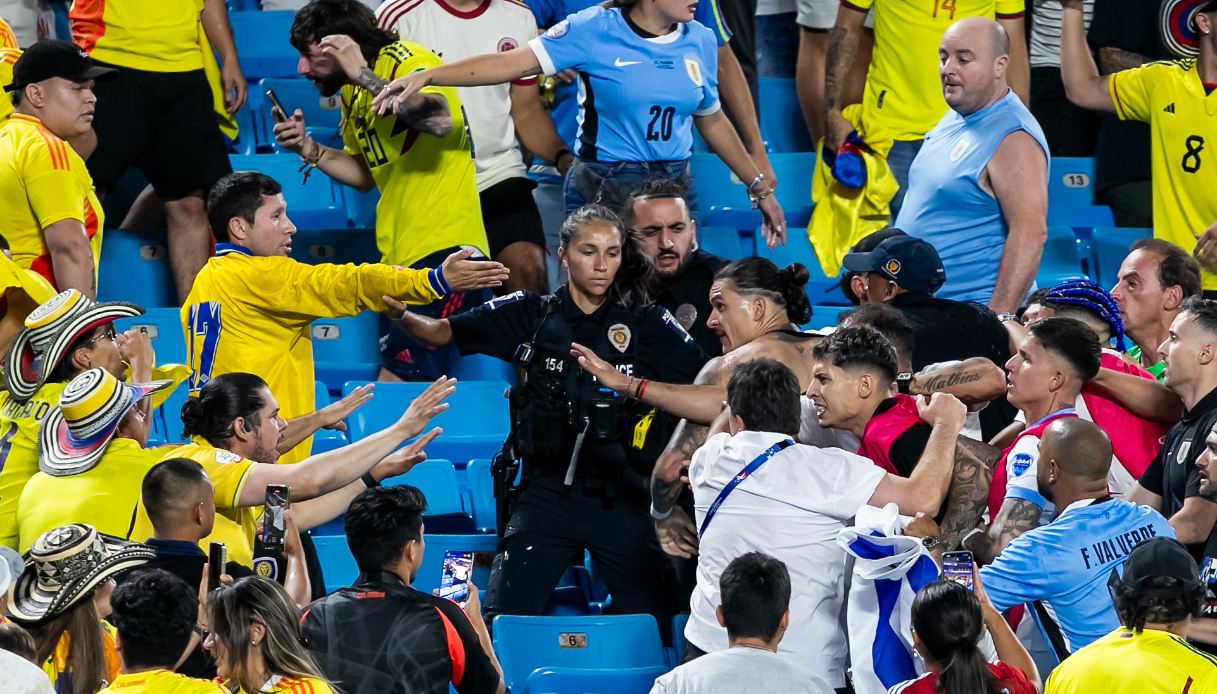 Uruguay Colombia Copa America rissa giocatori