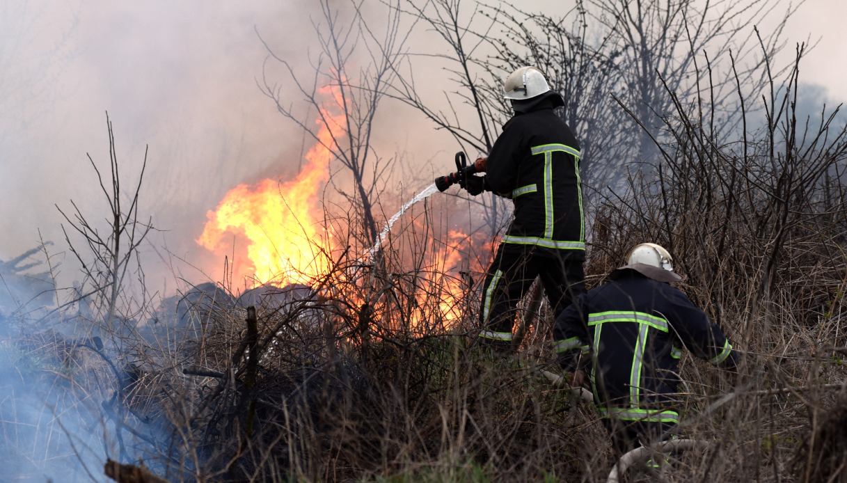 Incendio nella 