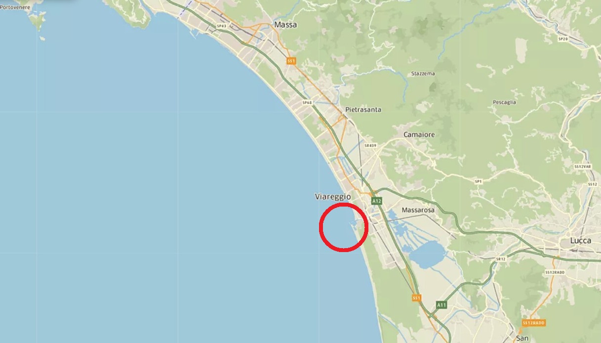 Una mappa di Viareggio