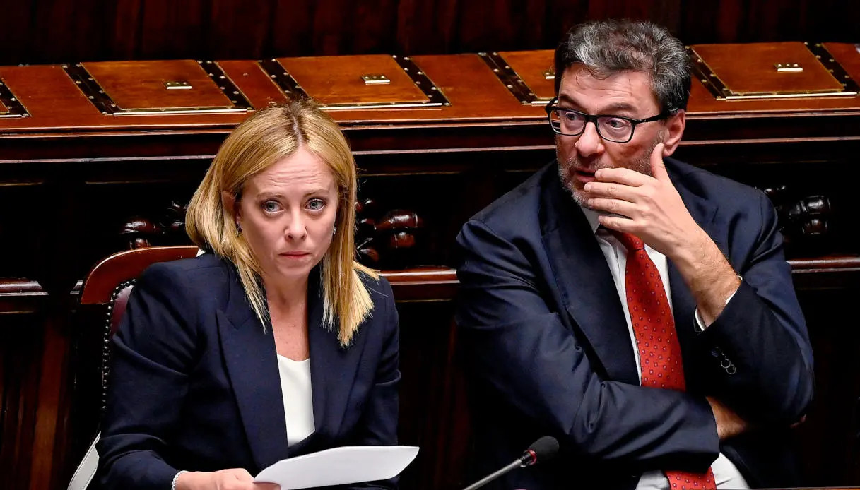 Giancarlo Giorgetti e Giorgia Meloni