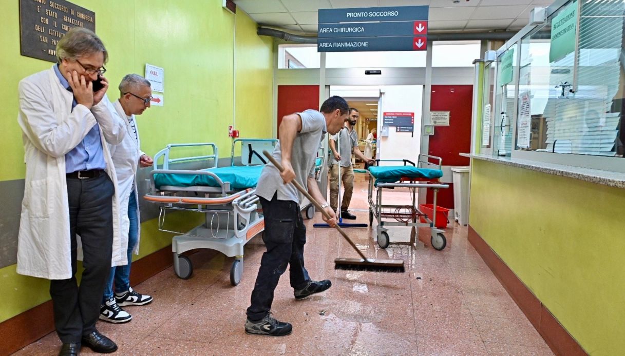 Maltempo a Torino: allegato il pronto soccorso delle Molinette
