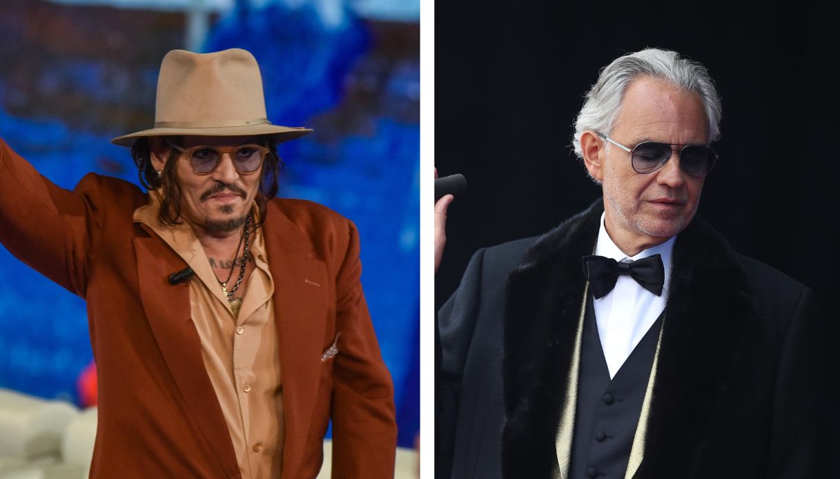 Johnny Depp elogia Andrea Bocelli, l'attore conquistato dal cantante a Che tempo che fa: "È come un mistico"