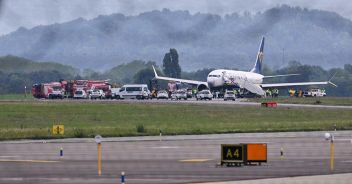 Ruota aereo Ryanair aeroporto Orio al Serio