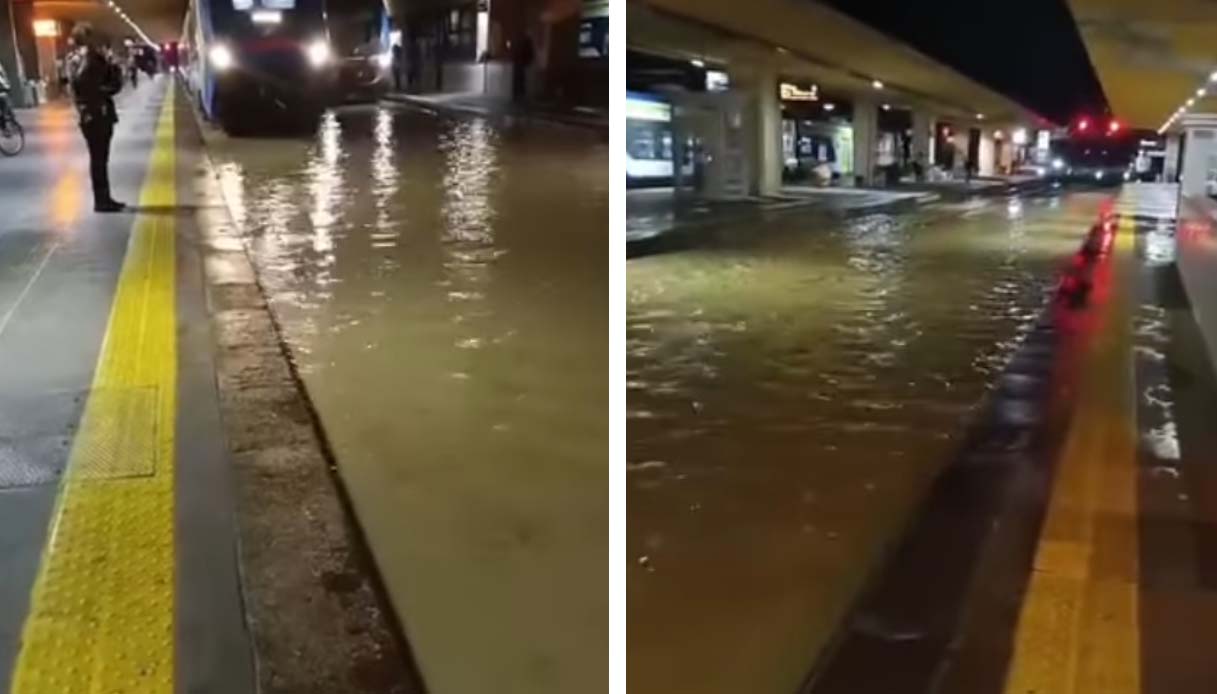 Stazione di Siena allagata, scuole chiuse dalla sindaca: treni bloccati, le immagini della bomba d