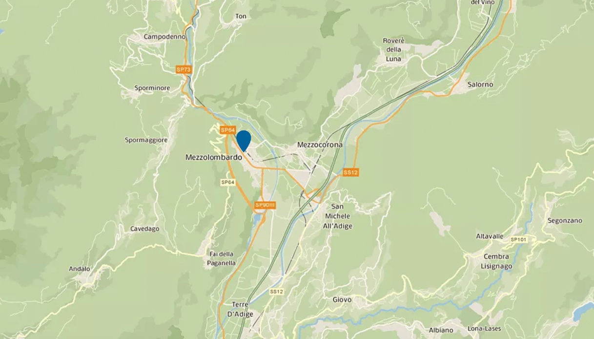 Mappa incidente in montagna