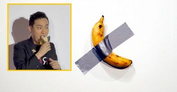 Justin Sun banana Maurizio Cattelan