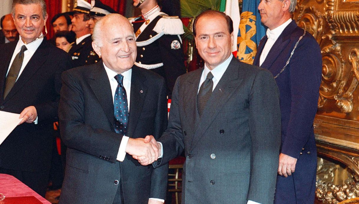 Silvio Berlusconi e Luigi Scalfaro