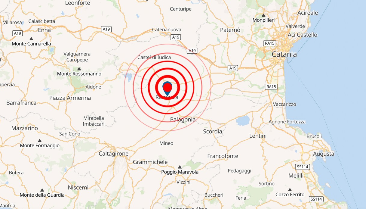 Terremoto a Ramacca con scossa di magnitudo 3.1, trema la terra vicino a Catania: la situazione dopo il sisma