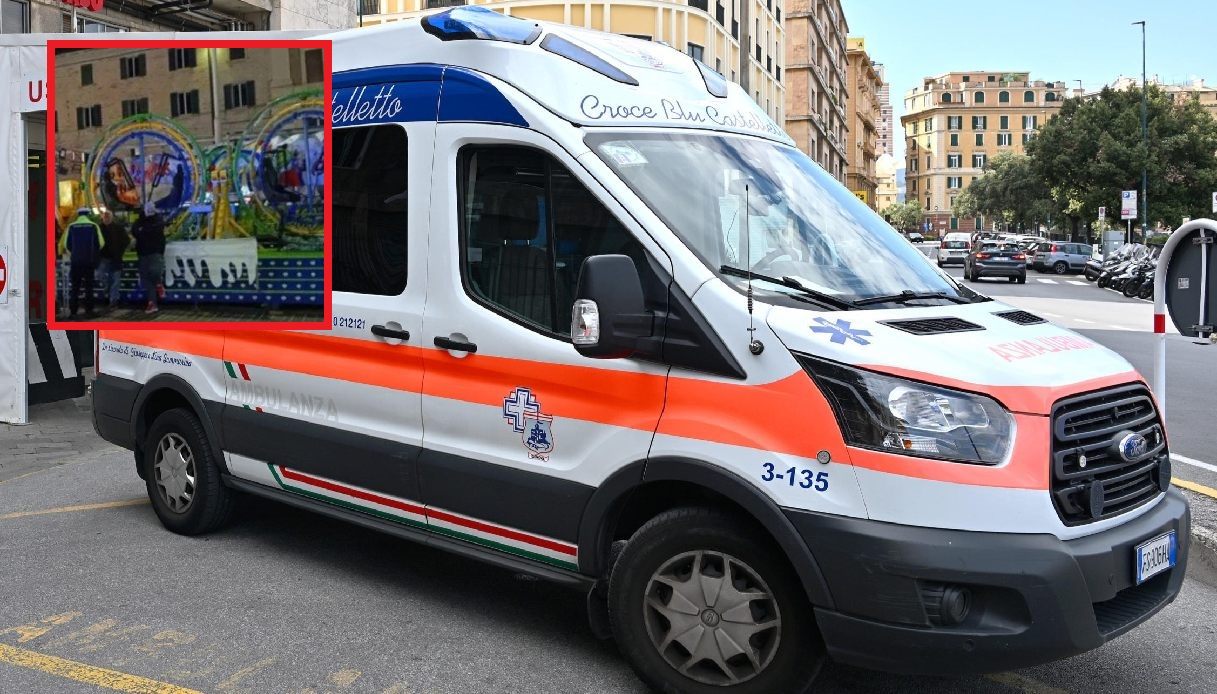 27enne sbalzata fuori da una giostra al luna park di Ancona: trasferita in ospedale in codice rosso