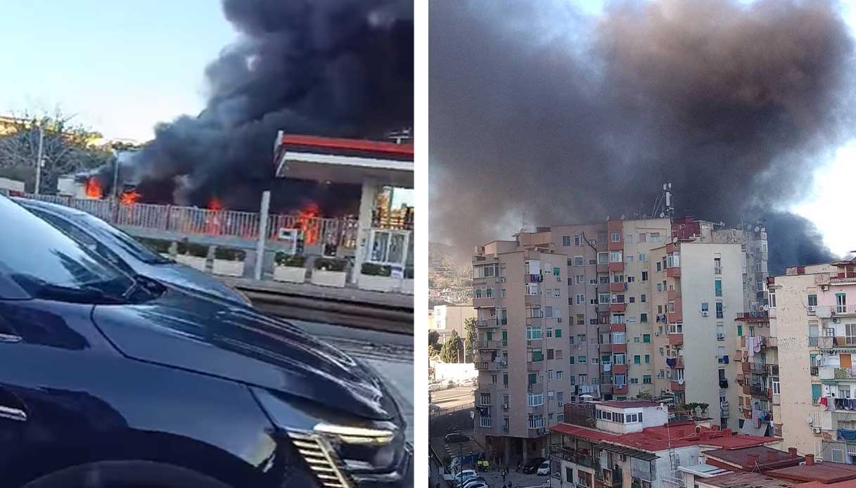 Incendio Fuorigrotta a Napoli, le fiamme dopo l