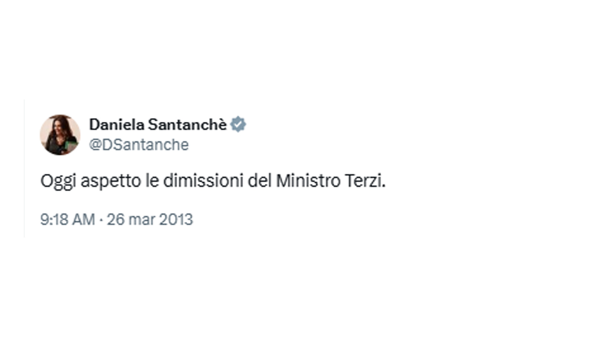 santanchè dimissioni terzi