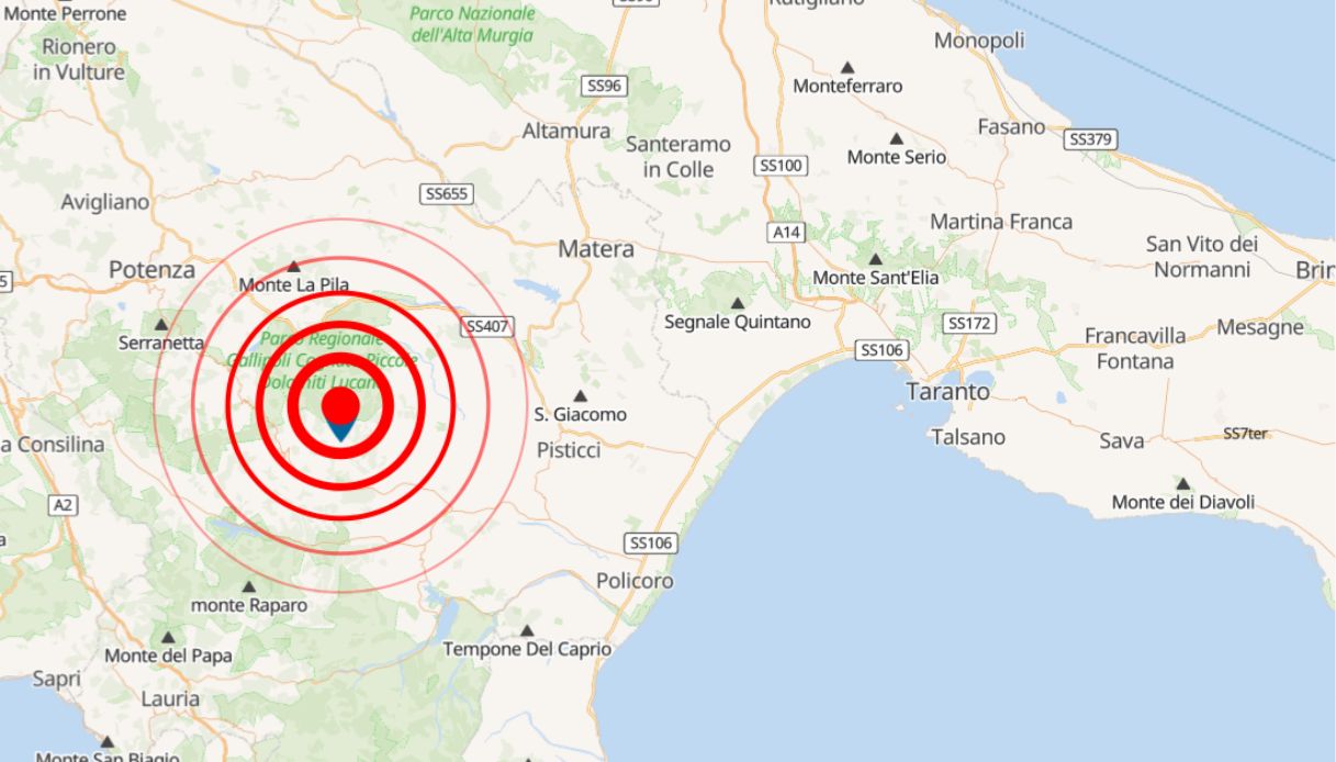 Terremoto a Gorgoglione di magnitudo 2.9, la scossa in provincia di Matera fa tremare la Basilicata