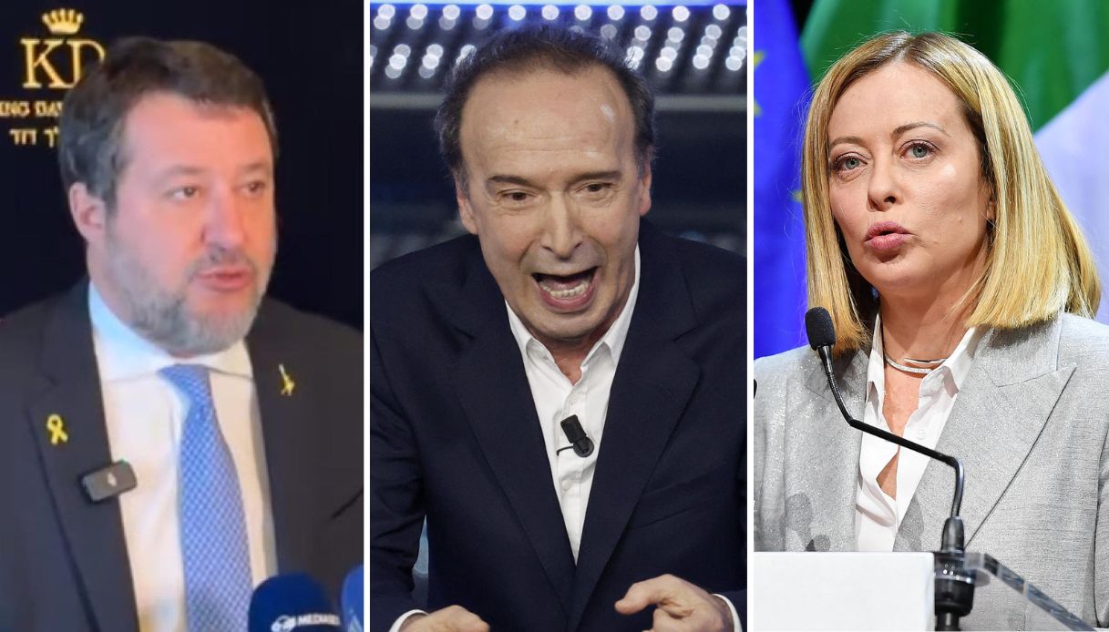 Roberto Benigni e il discorso politico a Sanremo, le battute su Salvini, Trump, Giorgia Meloni ed Elon Musk