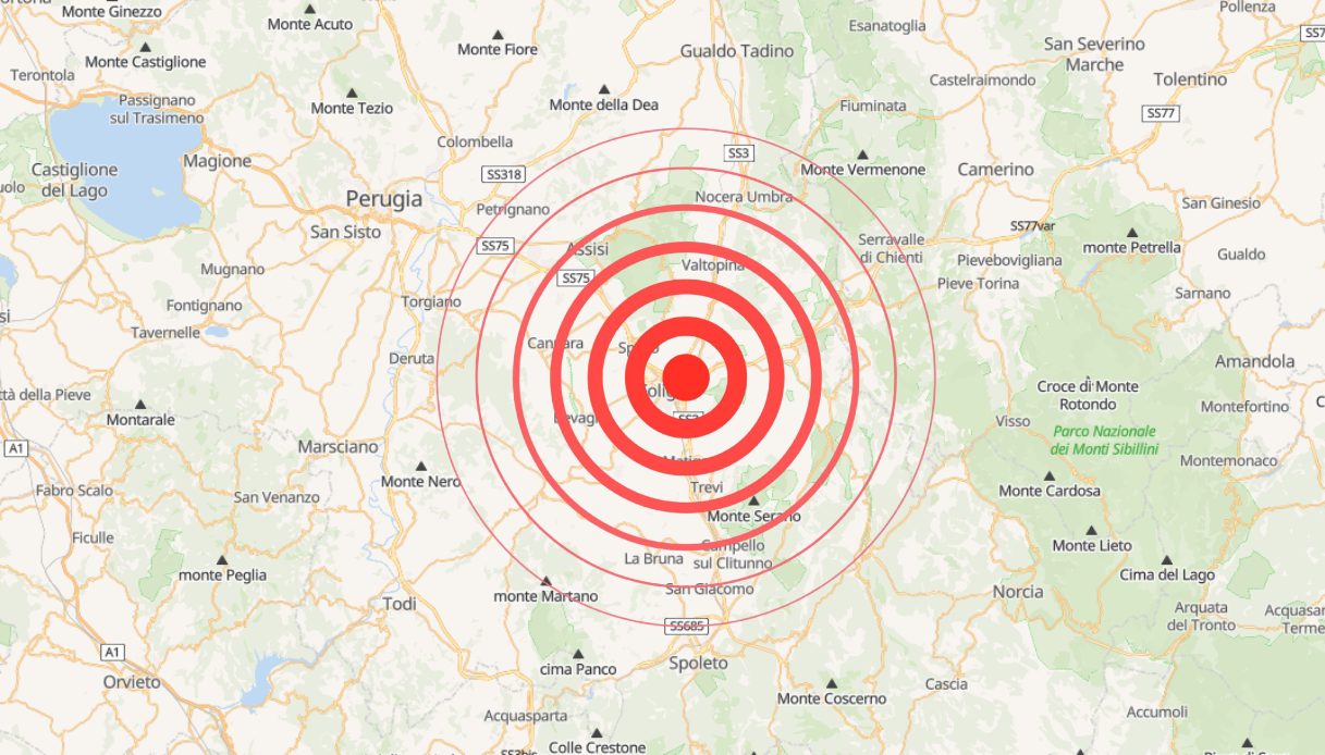 Terremoto a Foligno di magnitudo 3.5, la scossa spaventa i residenti: "Forte boato, sembrava un tuono"