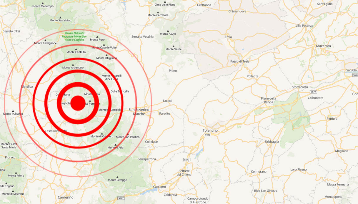 Terremoto a Gagliole di magnitudo 3.5, scossa avvertita da Macerata a Fabriano: "Il boato è stato forte"