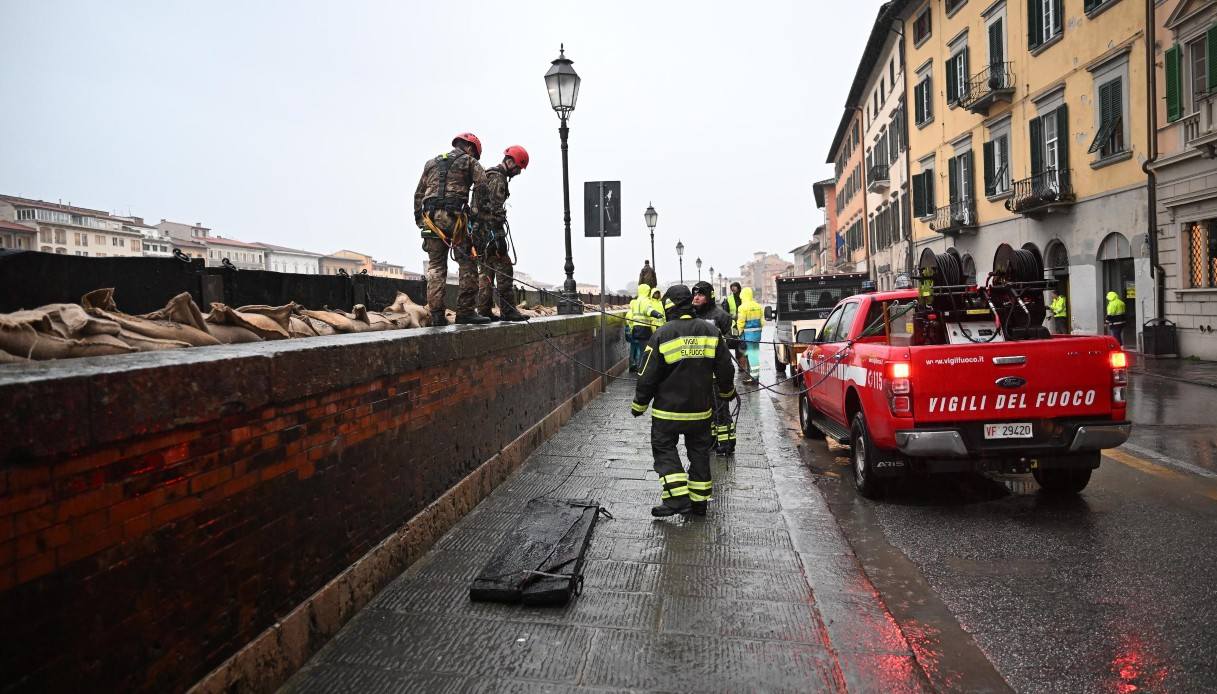 Maltempo in Toscana, piena dell