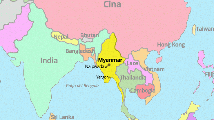 Mappa Myanmar
