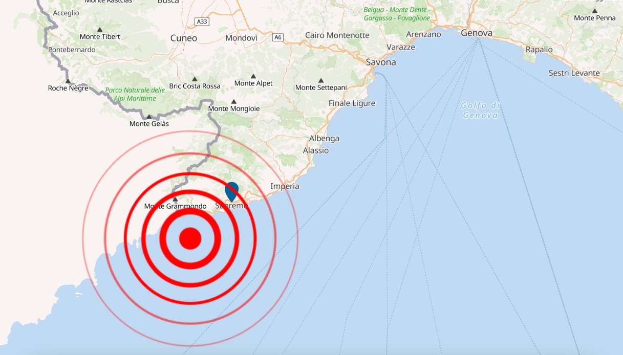 Forte terremoto a Nizza sentito anche in Liguria, magnitudo 3.9: la terra trema tra Sanremo e Imperia