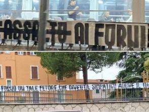 Striscioni intimidatori contro la fornaia antifascista di Ascoli, identificata per il messaggio del 25 aprile