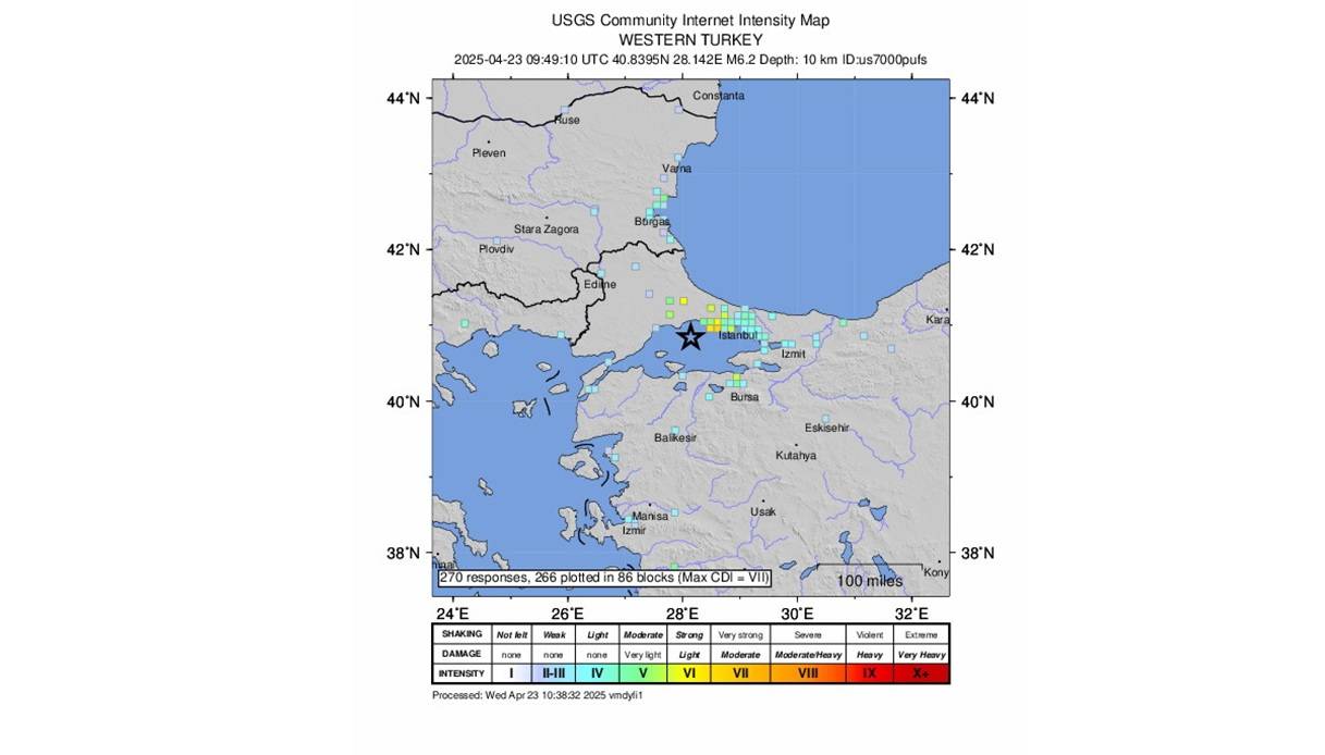 Cartina Istanbul terremoto