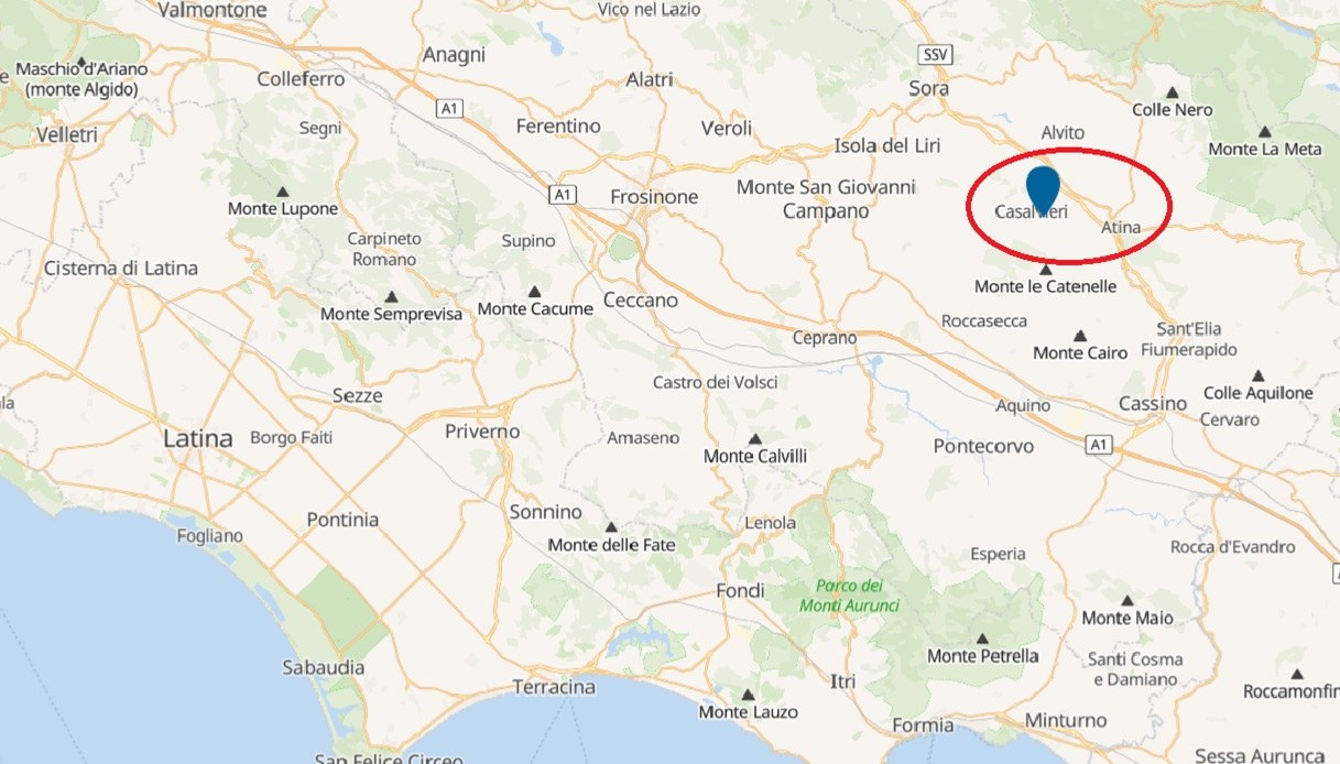 Cartina di Frosinone