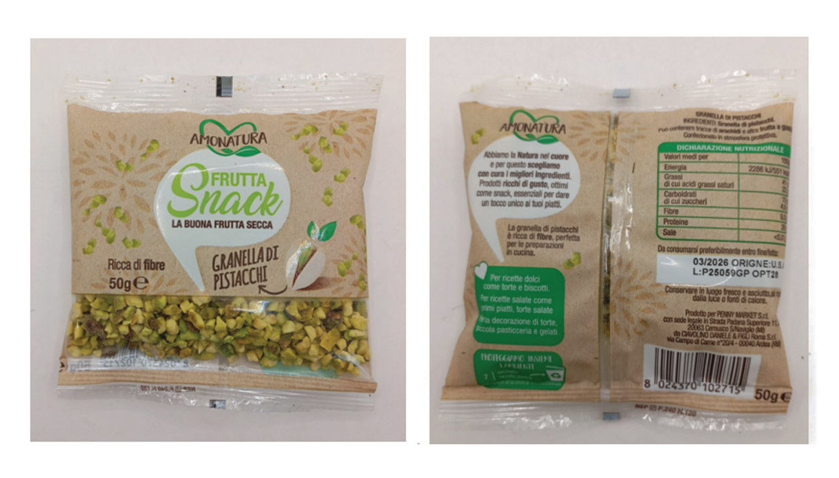 granella di pistacchi ocratossina