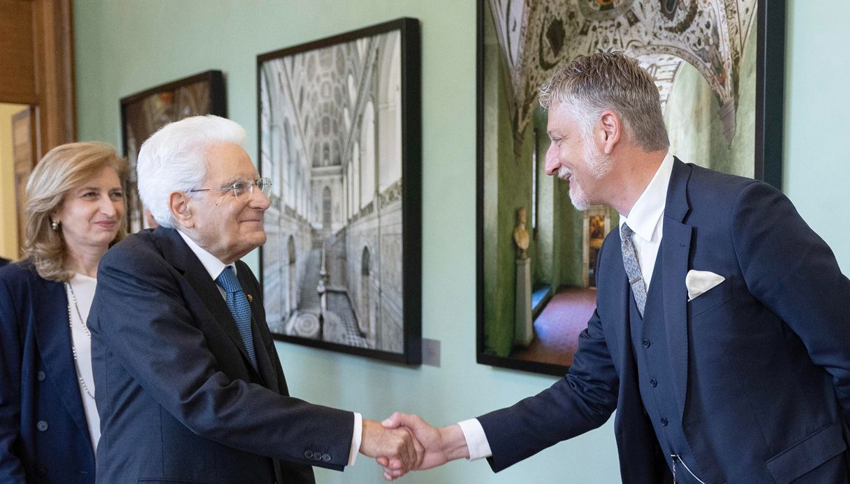 Alessandro Giuli e Sergio Mattarella