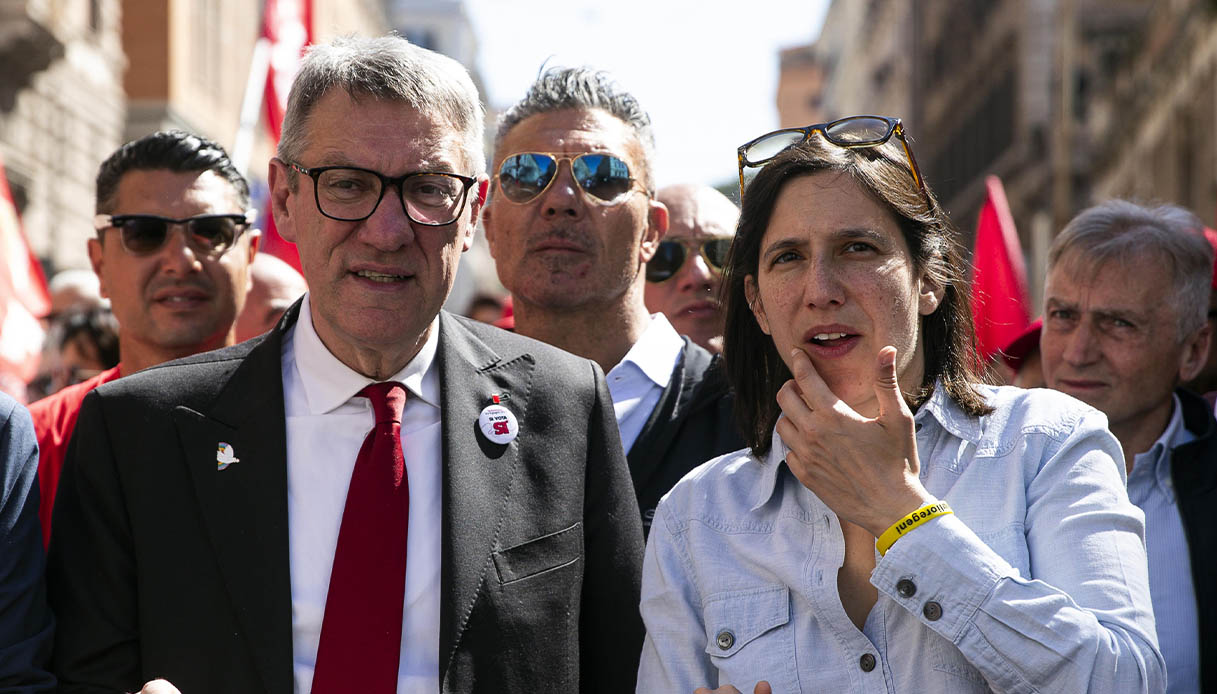 maurizio landini elly schlein