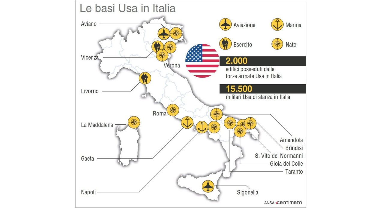 Le basi Usa italiane