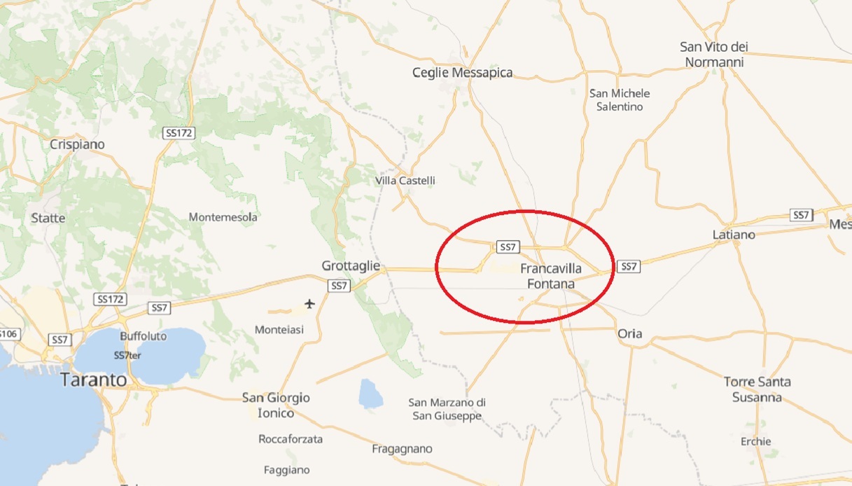 Militare ucciso a Francavilla Fontana, la mappa