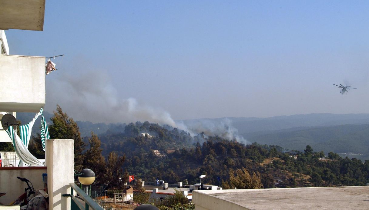 Incendio a Baia Domizia, brucia la pineta e le fiamme arrivano in spiaggia: bagnanti in fuga Incendio a Baia Domizia, brucia la pineta e le fiamme arrivano in spiaggia: bagnanti in fuga