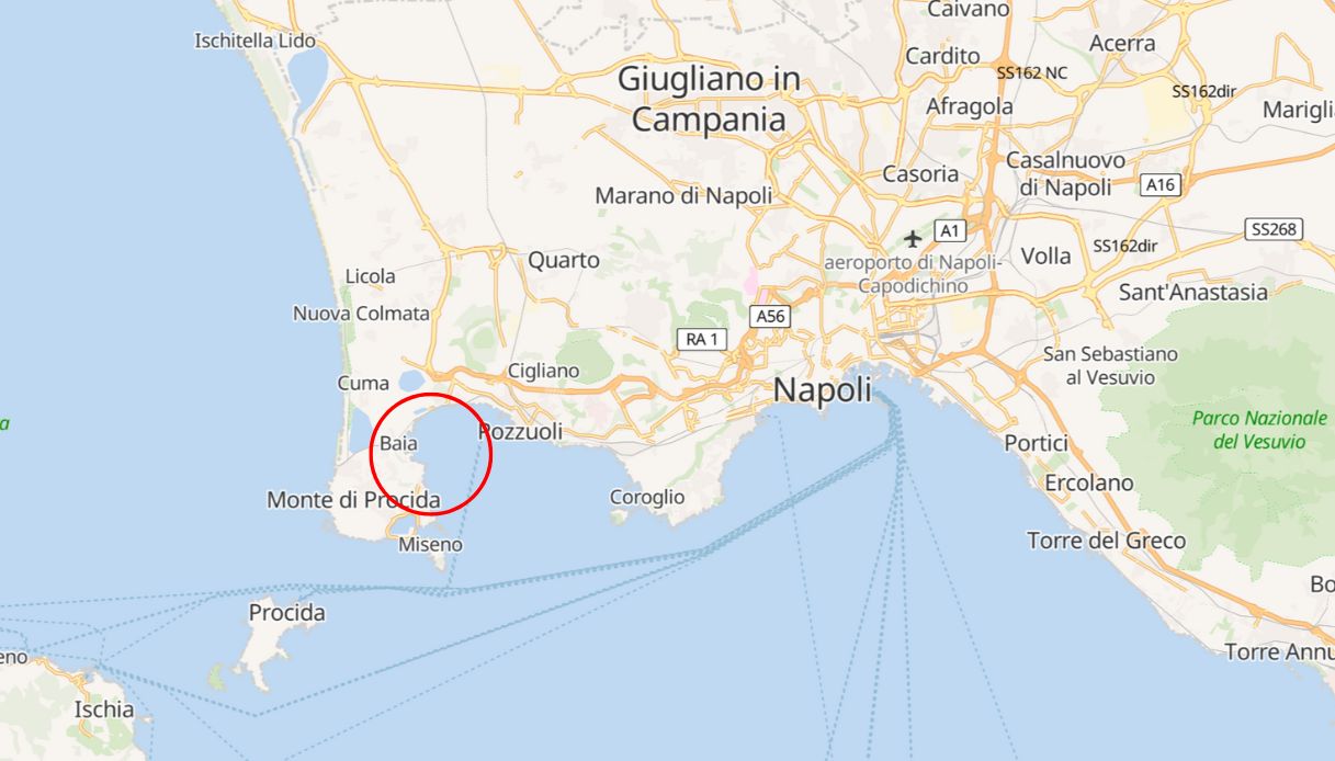 terremoto campi flegrei baia